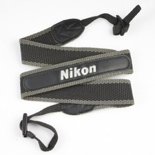 Nikon - 1 1/8" Slim Gray/Black - Nylon - Camera Strap