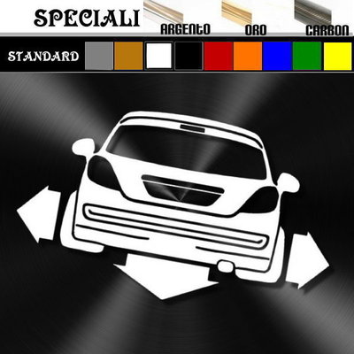 Autocollant Tuning 'Down Out Dub' Pour Peugeot 207 - Décoration Voiture/moto - Neuf