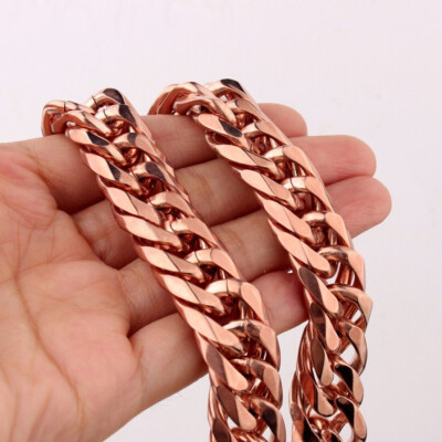 9/13/16/19mm Heavy Stainless Steel Curb Cuban Chain Men's Women's Necklace 7-40''