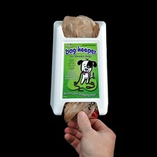 Gadjit Dog Waste Bag Holder/Doodie Bag Keeper holds grocery bags, White 79161
