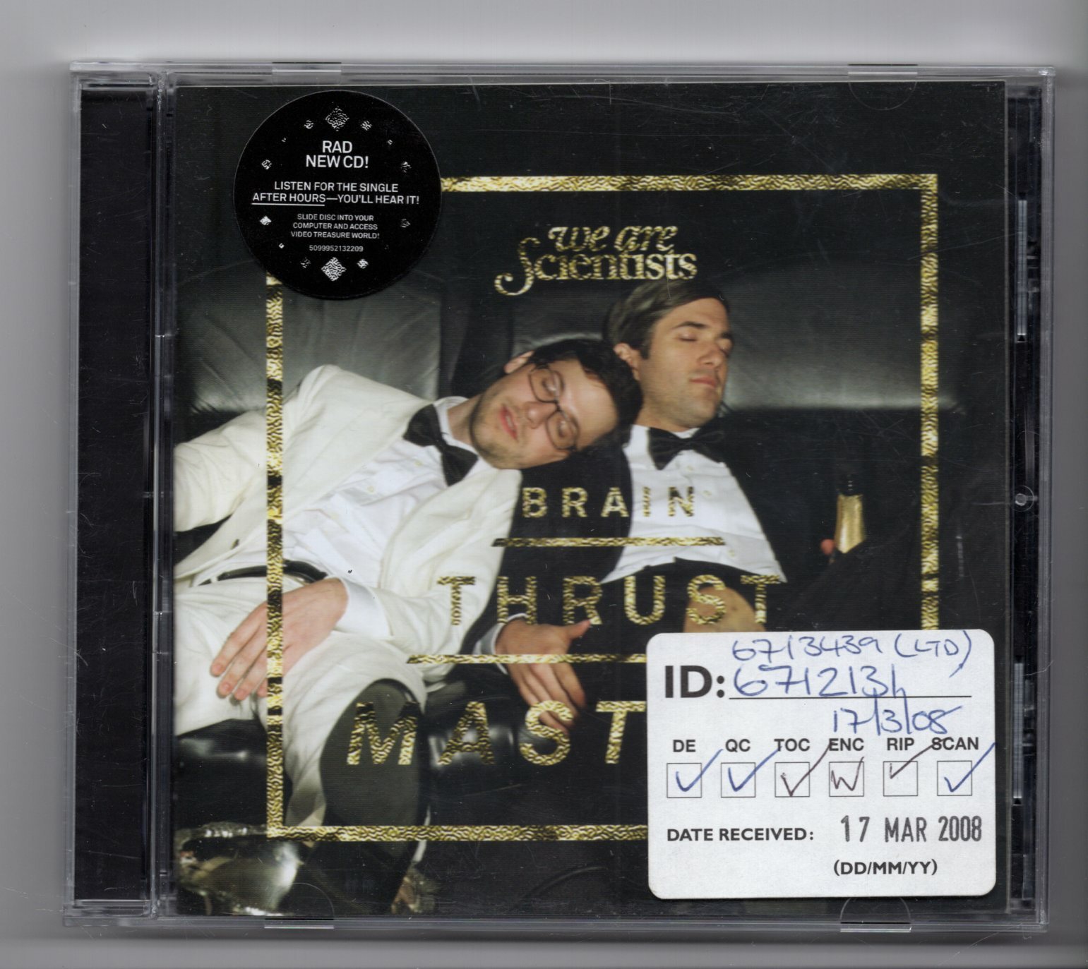 (JH1) We Are Scientists, Brain Thrust Mastery - 2008 CD