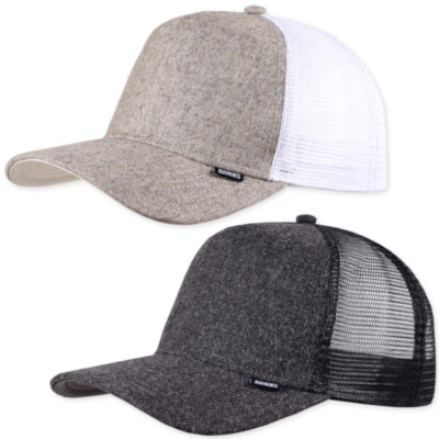 Djinns HFT Flannel Cap HighFit Trucker Mesh Kappe Basic Basecap Mütze Flanel Hat