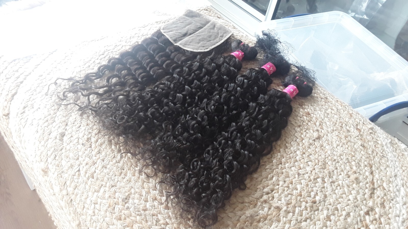 13A+BRAZILIAN VIRGIN HUMAN HAIR DEEP WAVE 22+22+22&20INCH 6X6 WIDER CLOSURE 390g