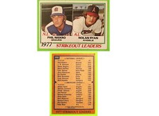 1978 TOPPS #206, 1977 STRIKEOUT LEADERS. N.L.: PHIL NIEKRO, A.L.: NOLAN RYAN,EXC