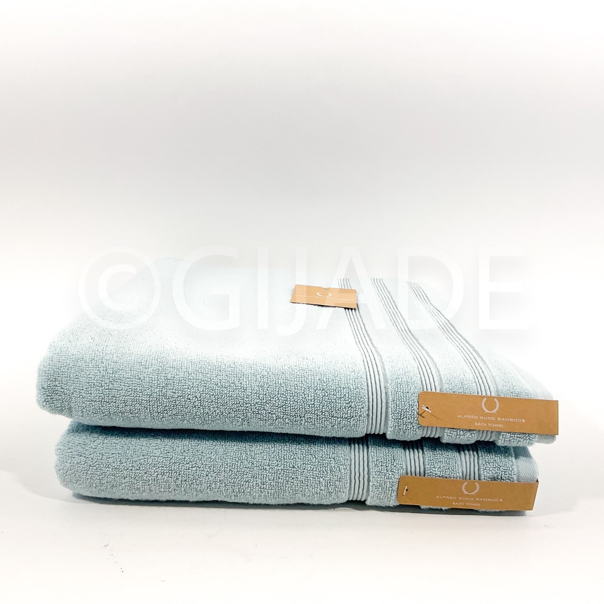 Alfred Sung Eco Melange 2 Bath Rayon Bamboo Towels Blue 2 Pc Set