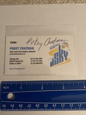 Pokey Chatman Signed Business Card Chicago Sky WNBA Auto Autograph
