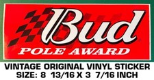 Bud Pole Award - Vintage Original Vinyl Decal Sticker - Racing - Nascar Bud Pole Award - Vintage Original Vinyl Decal Sticker - Racing - Nascar