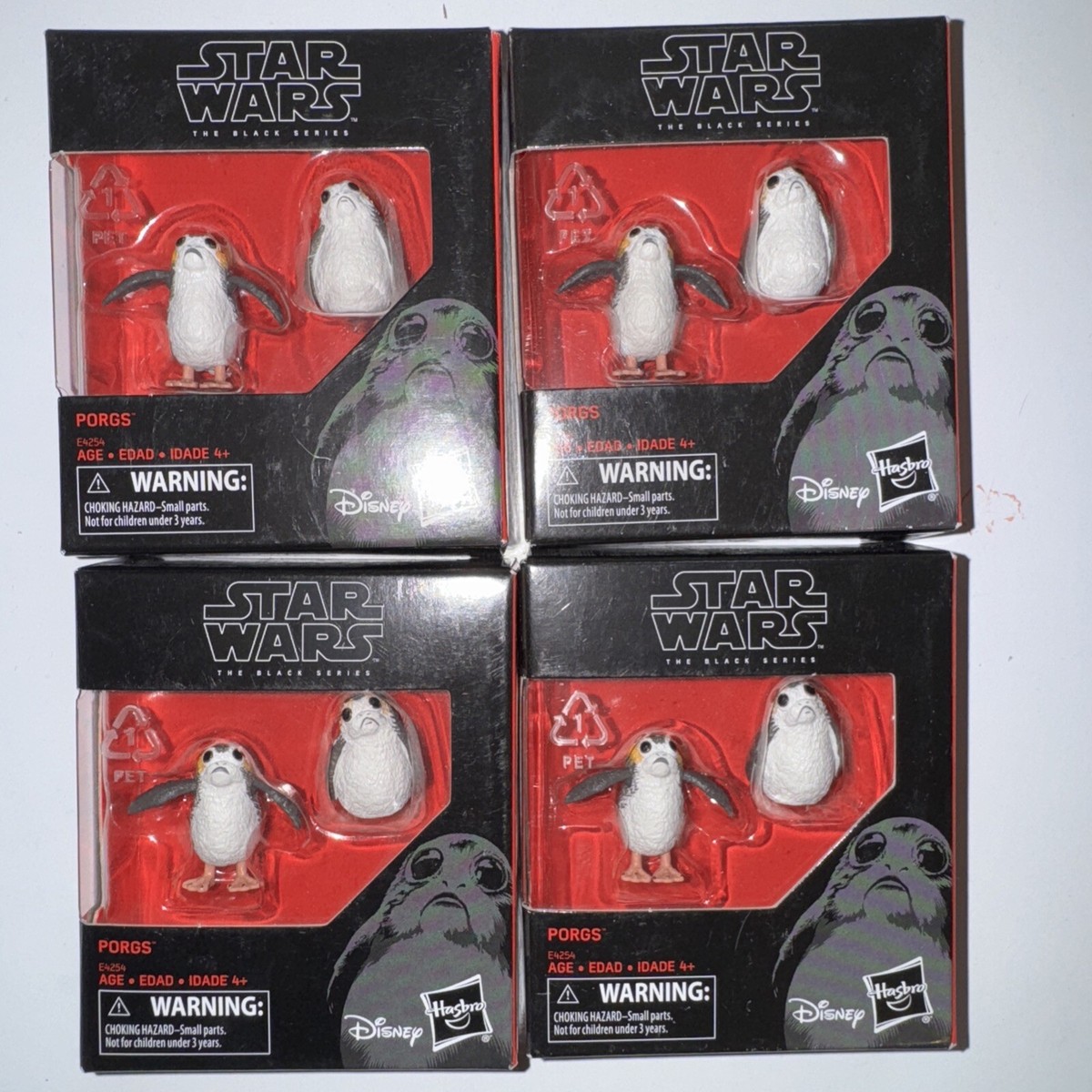 4X 1” The Last Jedi Star Wars Porg Black Series 2-Pack Action