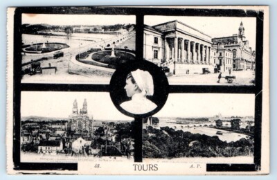 TOURS multiview FRANCE Postcard