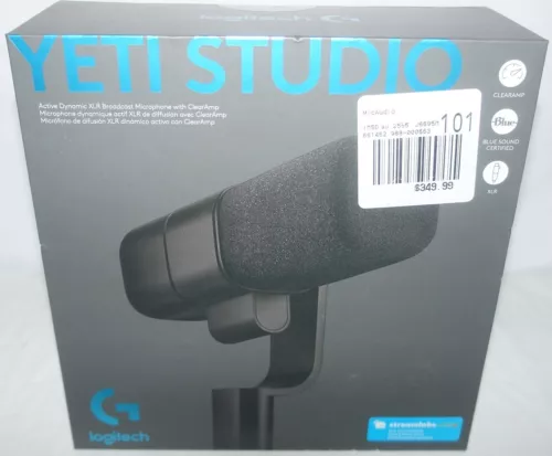 New Logitech Yeti Studio 988-000563 Active Dynamic XLR Broadcast Microphone-Blac