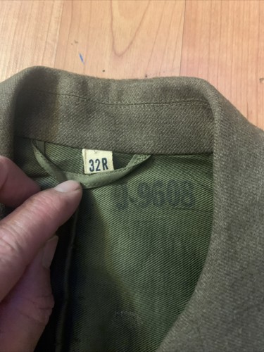 VTG Franklin Clothes Inc. USA Military Olive Blazer & Hat & 2 US Pin Sz 32R - Picture 4 of 17