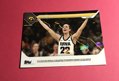Caitlin Clark 2024 Topps U Bowman Now #61 “Breaks Maravich’s Record ” MT - Picture 2 of 2