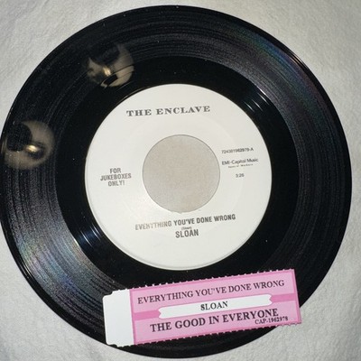 Sloan 45rpm Everything You ve Done Wrong / The Good In Everyone-New Old Stock