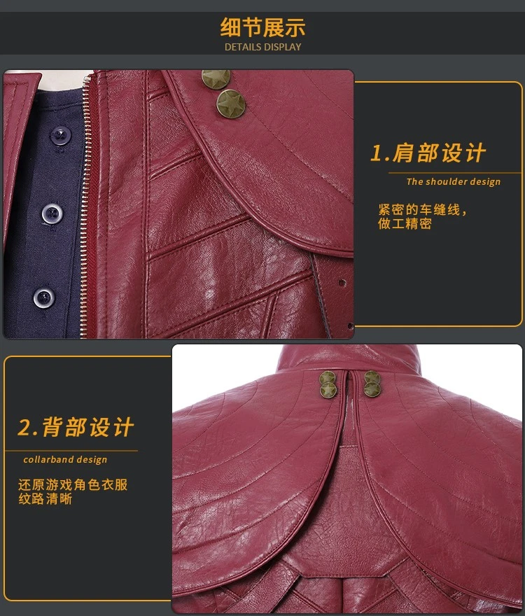 Devil May Cry V DMC5 Dante Envejecido Conjunto Chaqueta Disfraz Juegos con disfraces Abrigo Largo de Cuero  Foto 4 de 4