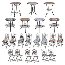 HOT Bistroset Mosaiktisch MosaikBistruhl Sitzgruppe Gartenm?schöne Garnitur