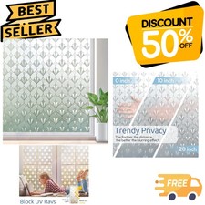 Decorative Privacy Window Film - Frosted Non-Adhesive - 17.5x78.7 in (UV Block)