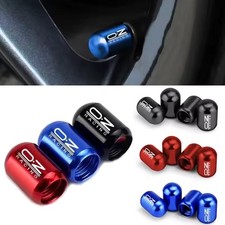 OZ Racing Aluminum Tire Valve Caps 4-Piece Car Wheel Stem Red Black Blue NEW