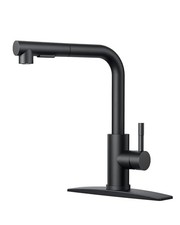 Black Kitchen Faucet with Pull Down Sprayer, Stainless Matte Black Classic