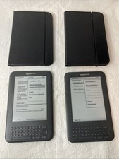 Two Kindle D00901 3rd Generation Tablets With Cases Bundle Tested And Works