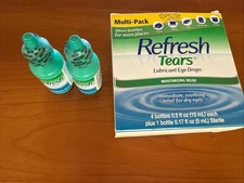 REFRESH TEARS - LUBRICANT EYE DROPS - 2 x 15ML BOTTLES - EXP Jul 2026 New