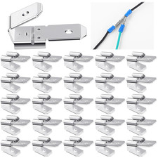25 Pcs Double Piggyback Spade Connectors Electrical Double Male Female Adapter 3
