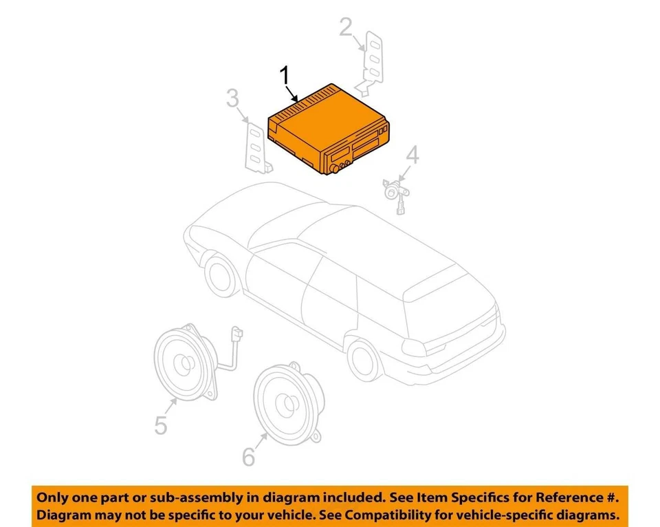 Audio Equipment Radio Receiver AM-FM-6CD-cassette Fits 04-06 IMPREZA 1843714 Foto 3 de 4