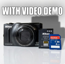 Nikon Coolpix S8100 Digital Camera Black 12.1 MP 10x Zoom Full HD Working