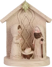 Nativity Set Figurines Resin Manger Scene Christmas Jesus Indoor Decor