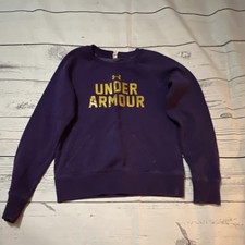 Under Armour ColdGear Purple Fleece Pullover Sweatshirt Women's Size S Logo