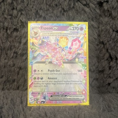 Pokémon TCG SV Prismatic Evolutions Espeon ex # 034 / 131 Double Rare MINT 