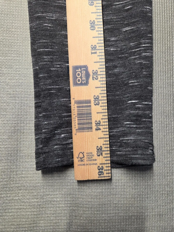 Pantalón gris para niños pequeños talla 24 cintura elástica bolsillos con cremallera ajuste relajado logotipo Foto 2 de 4
