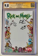 RICK & MORTY #35 • CGC SS 9.8 • SIGNED & INSCRIBED X3 • BELDEN CARDONI GRAMMER