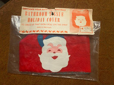 VINTAGE BATHROOM TISSUE SANTA HOLIDAY COVER