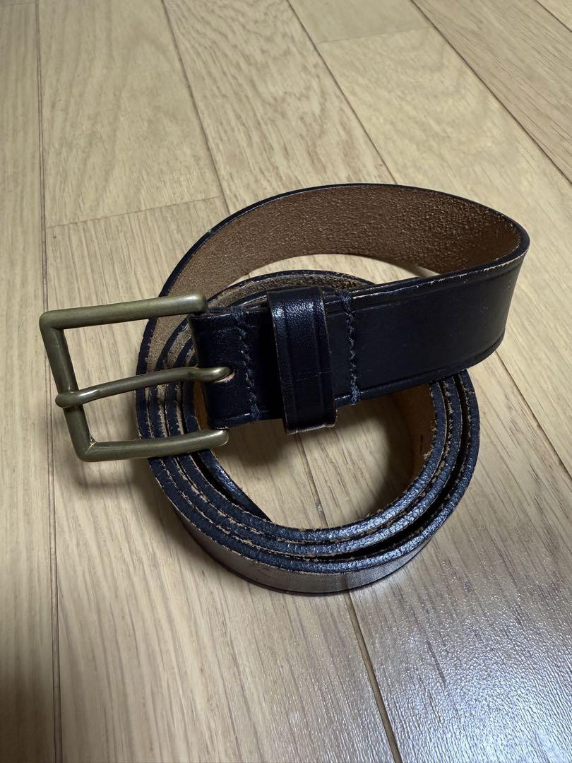 Atlast Co Genuine Black Leather Belt Size 38 Pre-Owned