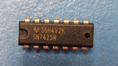 (3PCS) SN7425N TI NOR Gate, TTL/H/L Series, 2-Func, 4-Input, TTL, PDIP14
