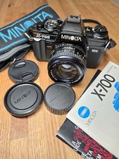 Minolta X-700 35mm Film Camera  Rokkor 50mm F1.4 Lens Film Tested New Seals 