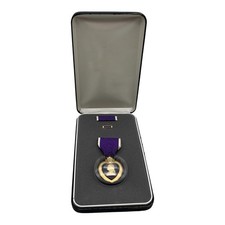 US Purple Heart Medal Full Size w/ Presentation Case Ribbon Bar & Lapel Pin