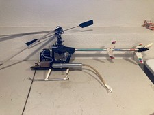 Hirobo Shuttle Nitro RC Helicopter w/ OS 61LX Engine Frame Parts Untested