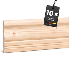 Bekleidungsleiste Massivholz | Fichte & Kiefer | Wandleiste | 2400 mm | 10 St&uuml;ck