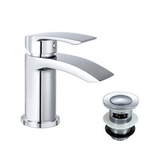 Libra Waterfall Cloakroom Tap Basin Mono Mixer Chrome Modern Design *Free Waste*