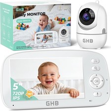Babyphone, Kamera, 5"-Display, VOX-Mode, Nachtsicht, Temperatur, 2-Wege-Audio
