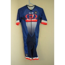 Wattie Ink Mens Large Triathlon Tri Suit Blue Made in USA Team D3 Multisport