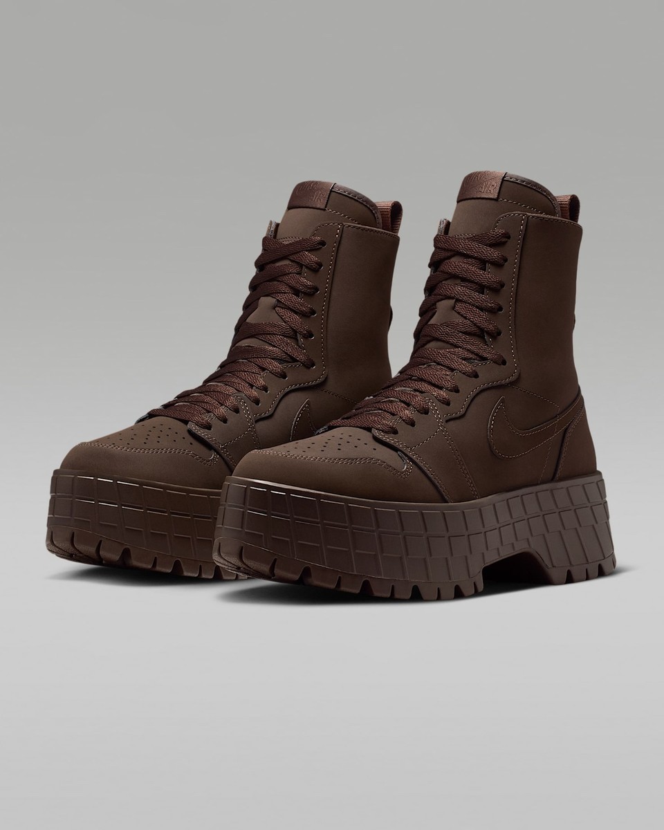 Nike Womens Air Jordan 1 Brooklyn Boot Baroque Brown IO8742-237