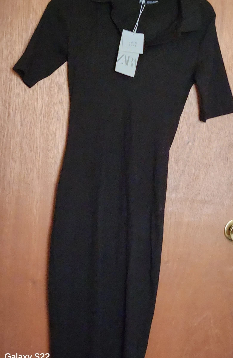 black knit dress zara Zara - Knit Belted Dress - Ecru - M