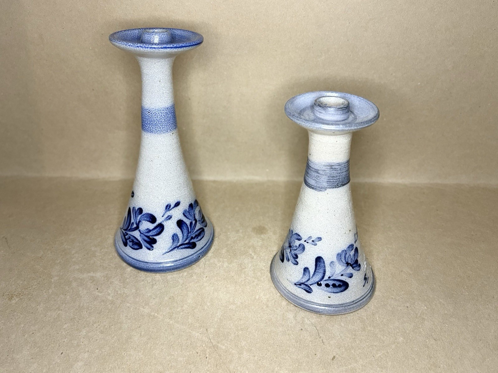 FILA Portacandele smaltato sale Rowe Pottery Works Set di 2 alti e corti