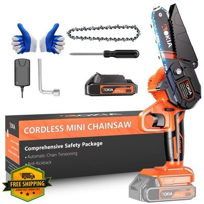 Aokia 4 Inch Mini Chainsaw Orange