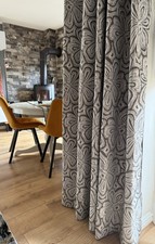 BUNDLE - 4 PAIRS of Blackout Curtains long  Thick & Heavy grey  drop 228 cm 