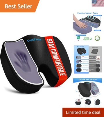 Anti-Slip Office Chair Pad for Sciatica Relief - Breathable & Portable Design
