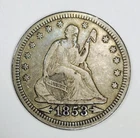 *1853 SEATED LIBERTY SILVER QUARTER DOLLAR* *SCARCE TYPE* NR #G3775