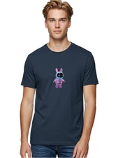 Astronaut-Bunny-5 Mens Graphic Tee, 100% Cotton, Casual Summer Wear